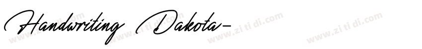 Handwriting Dakota字体转换